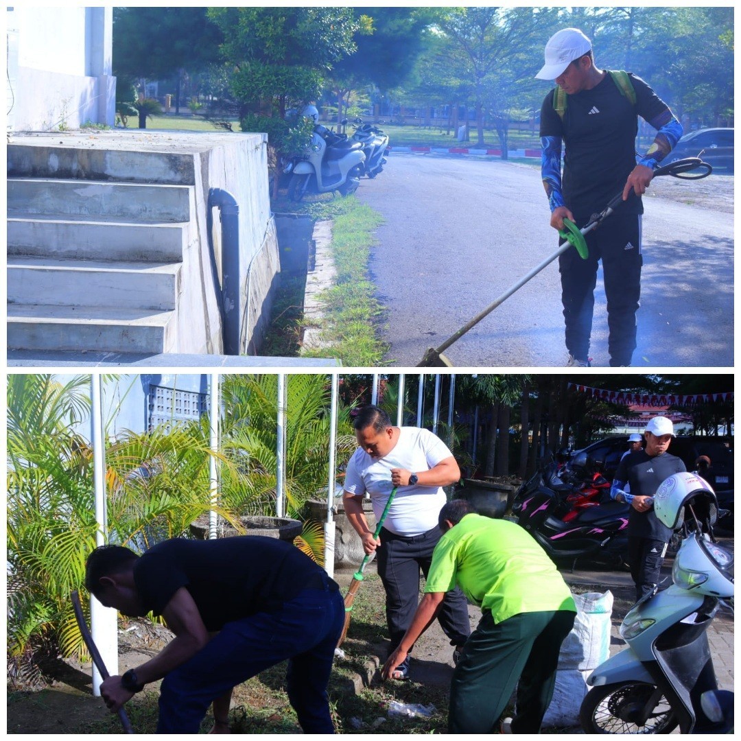 Gerakan Semesta Jumat Bersih, Bupati dan Sekda Dompu Turun Langsung Gerakan ASN