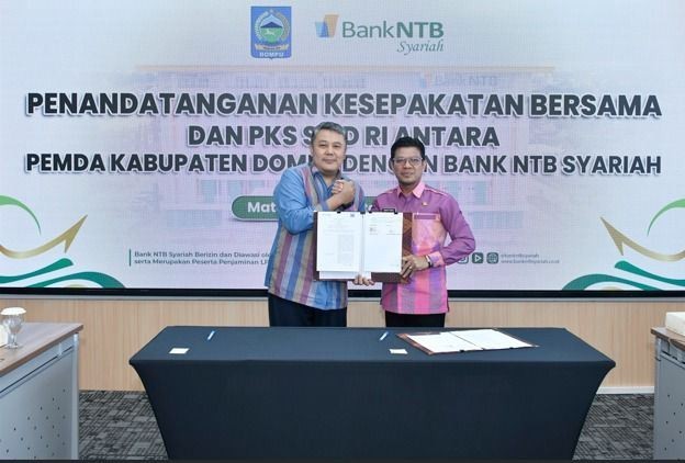 Digitalisasi Keuangan Daerah, Bupati Dompu Tandatangani MOU SP2D Online Dengan Bank NTB Syariah