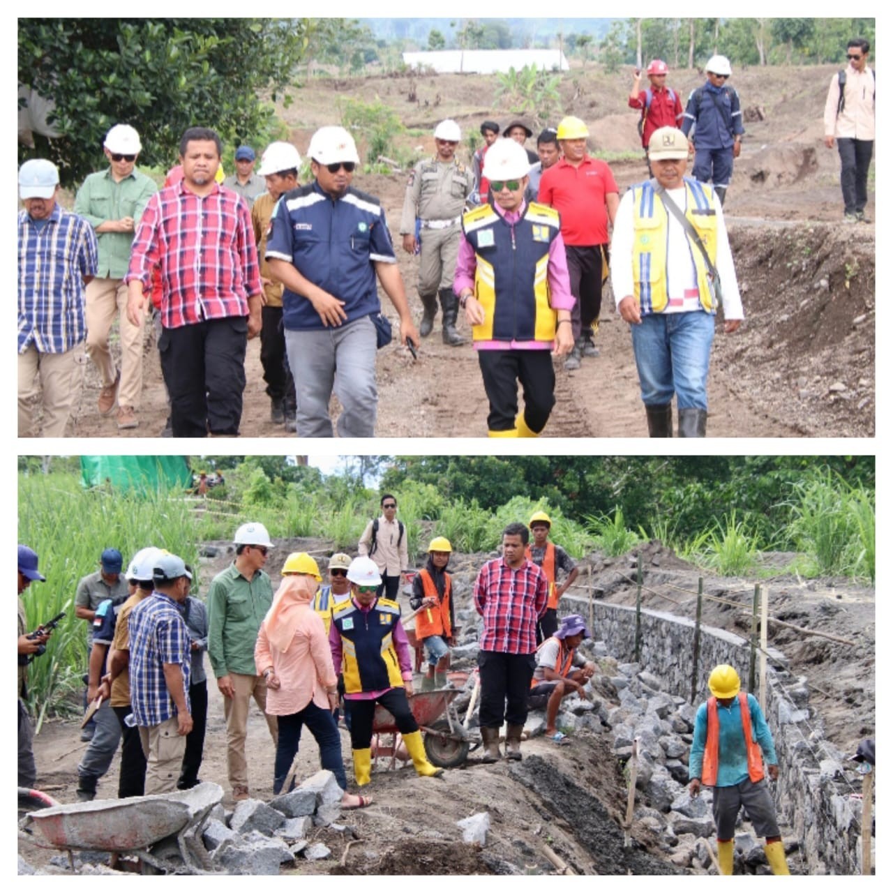 Dalam Rangkaian Kunker di Pekat, Bupati Dompu Tinjau Proyek Irigasi dan Jembatan