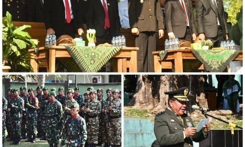 Bupati Dompu Hadiri Upacara HUT TNI Ke-80 Tingkat Kabupaten Dompu