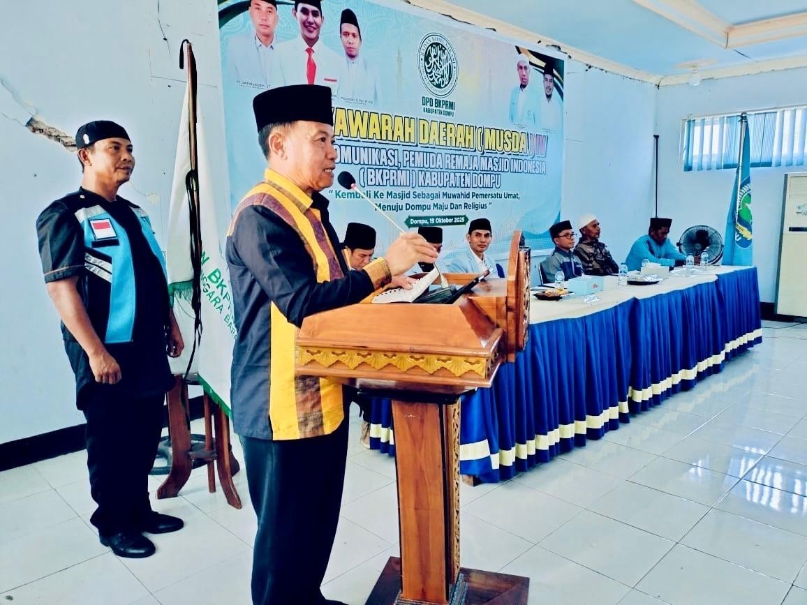 Buka Acara BKPMRI, Sekda Dompu Sampaikan Pesan Moral Dengan Berpantun