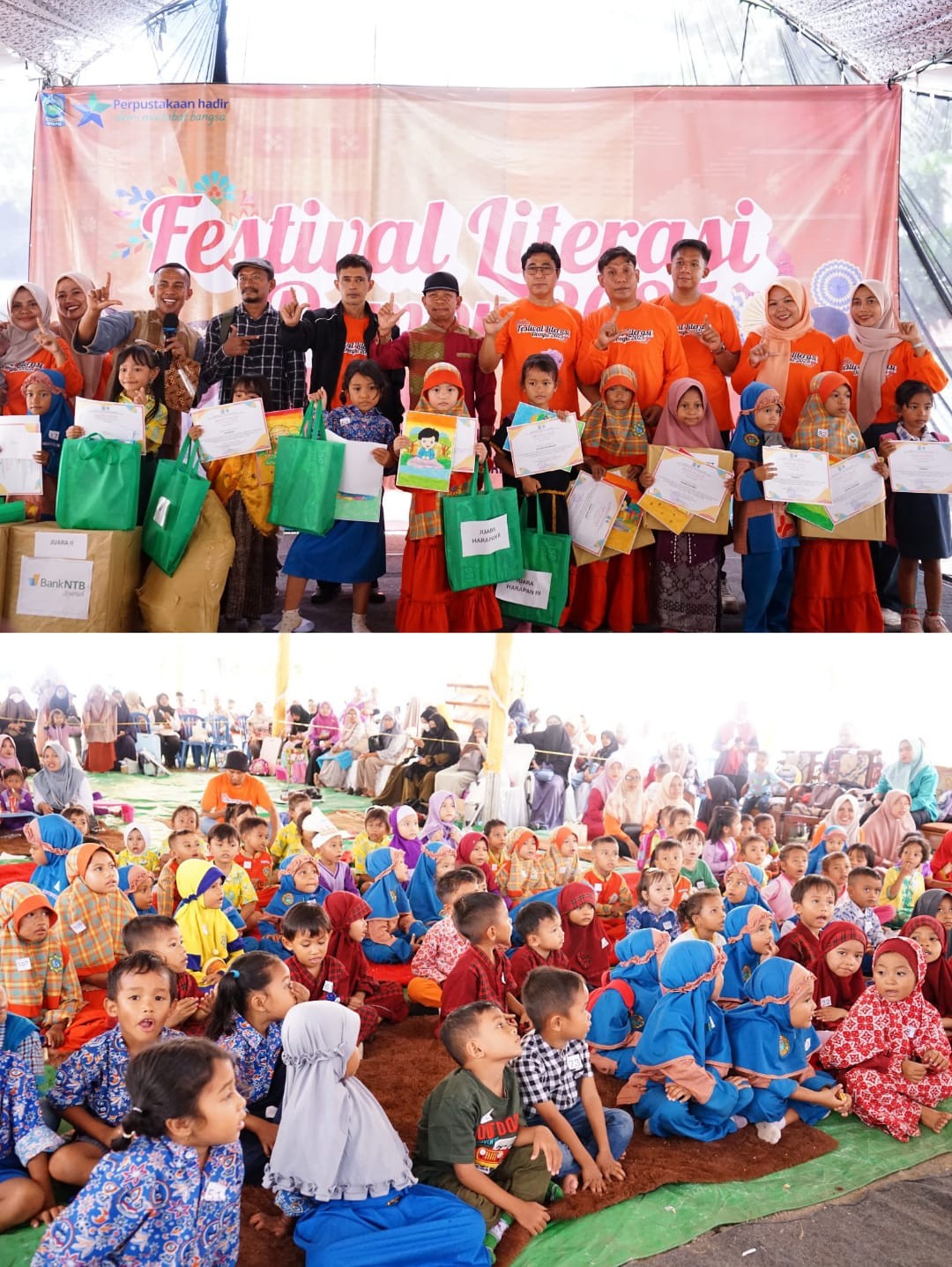 Penutupan Meriah Festival Literasi Dompu Oleh Kadis Dinas Perpustakaan dan Kearsipan Daerah Dompu, Bapak Ir. Wahidin, M.Si.