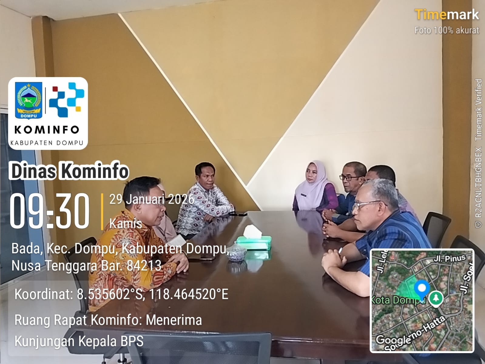 Dinas Kominfo Dompu Terima Kunjungan Silaturahmi Kepala BPS, Perkuat Soliditas dan Kolaborasi Data