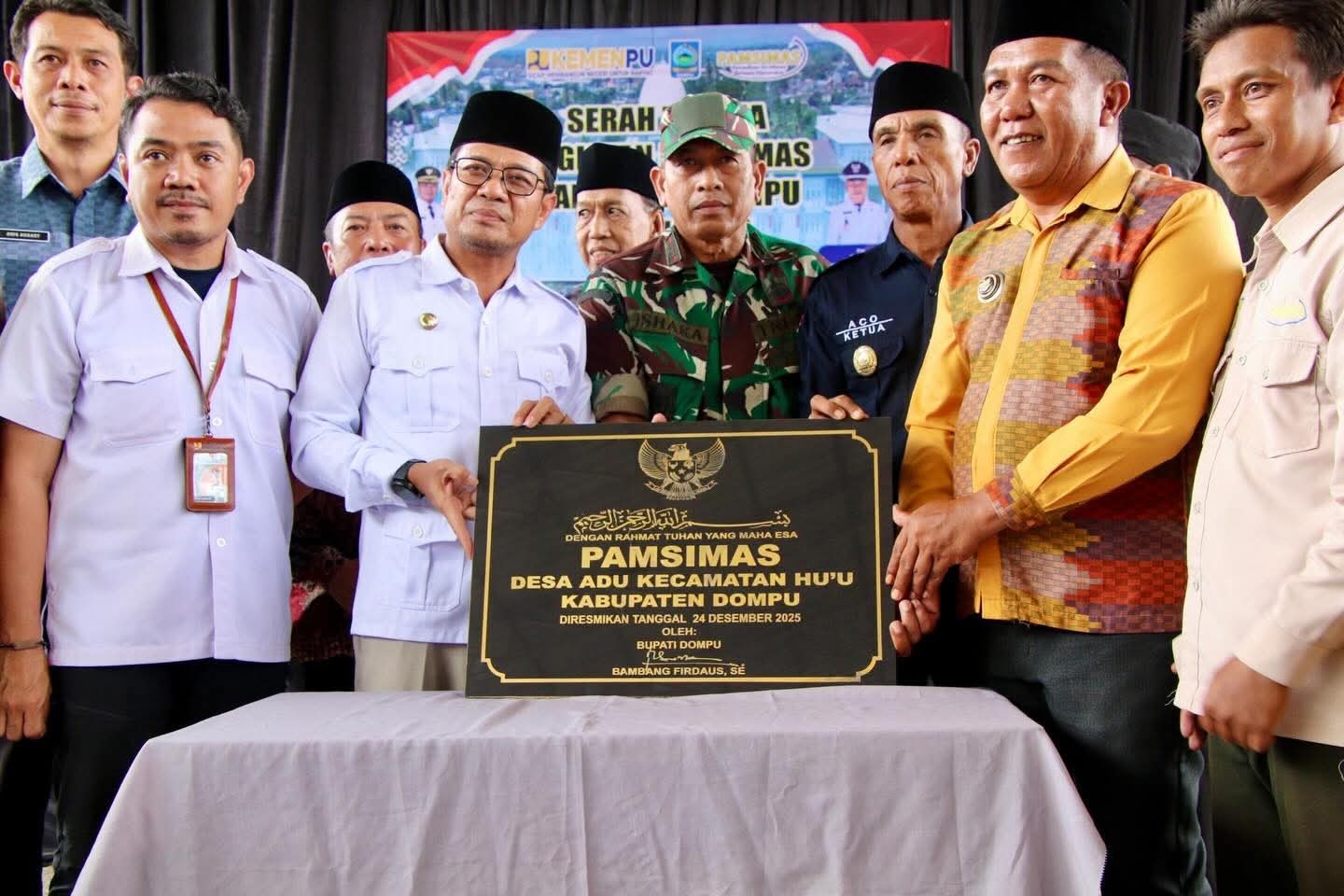Dukung Infrastruktur dan Gizi Masyarakat Bupati Dompu Resmikan Pamsimas serta Tasyakuran SPPG di Hu’u